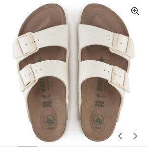 Birkenstock Women's Arizona Sandals - Canvas Eggshell